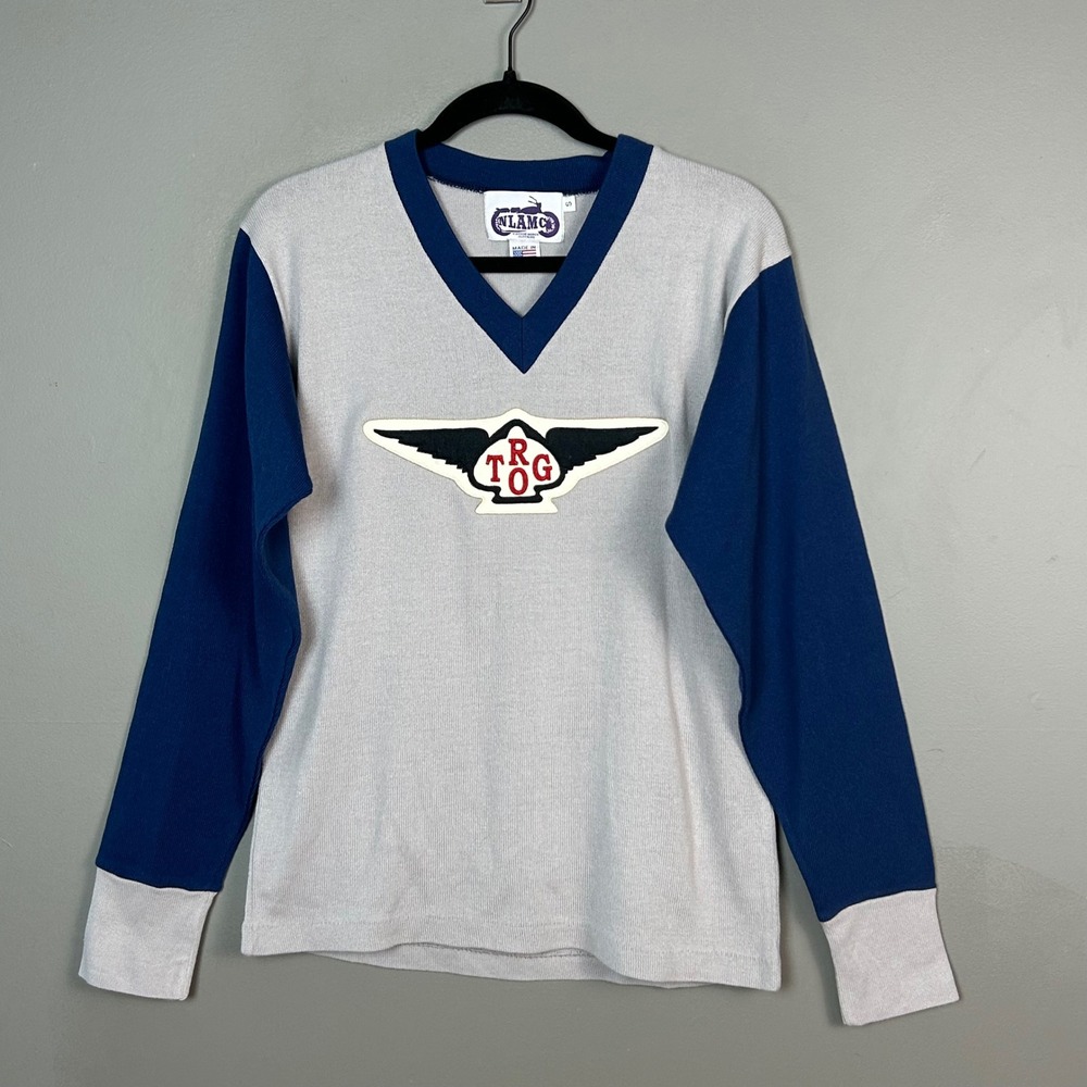 NLAMC Vintage Style TROG Motorcycle Racing Sweater Men's Custom USA Americana